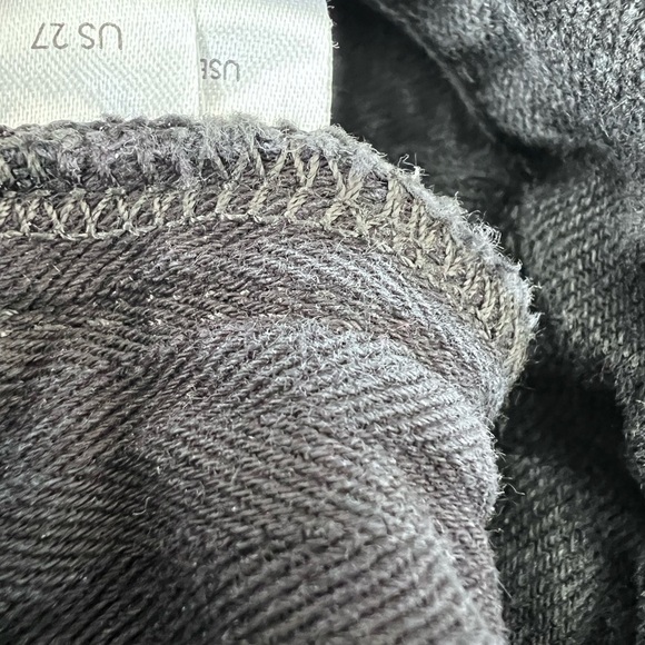 Free People Dark Grey Ripped Distressed Zip Fly Women’s Straight Leg Jeans 27 - Picture 5 of 11